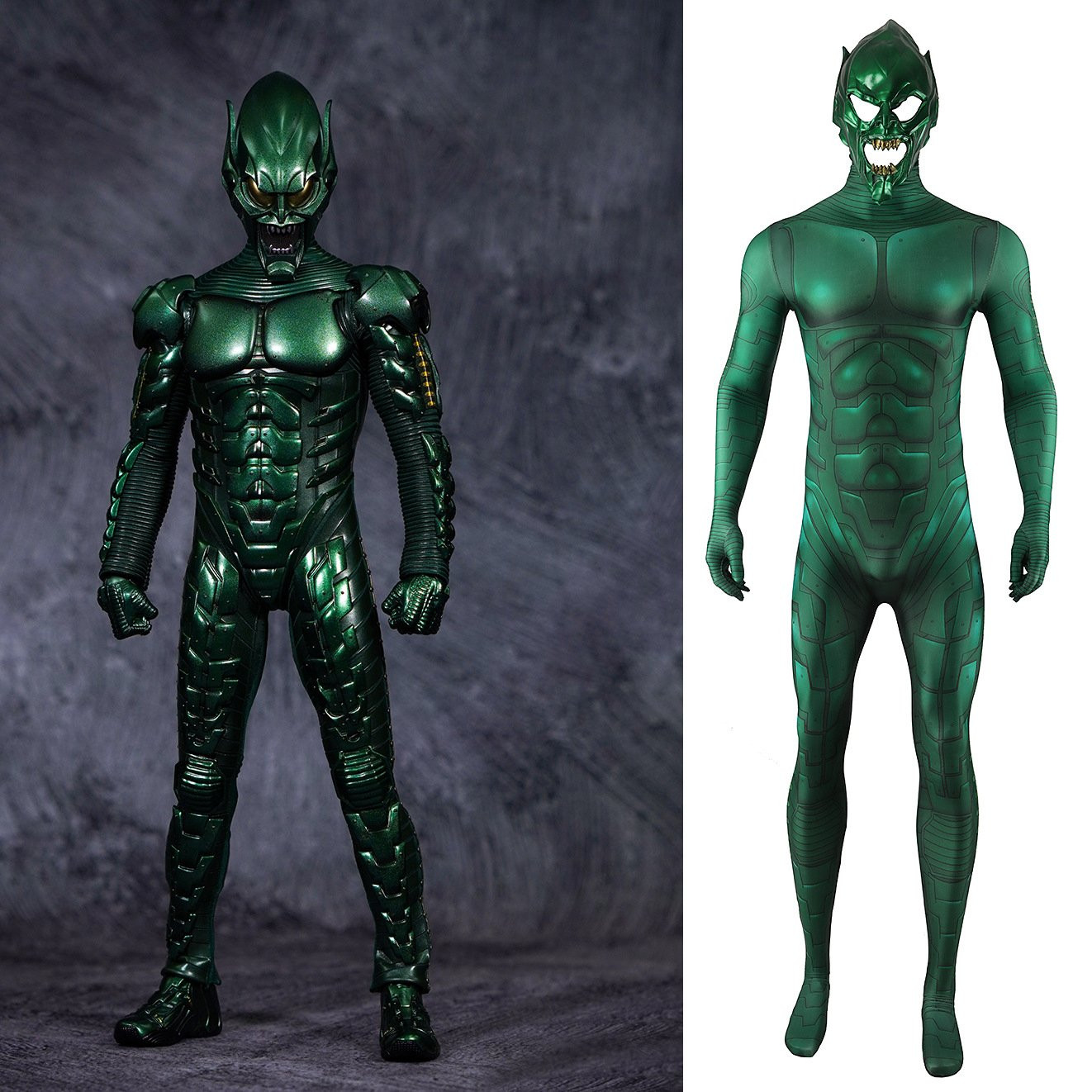 Spider-Man: No Way Home Green Goblin Costume - Bodysuit Mask Set Green Goblin Cosplay
