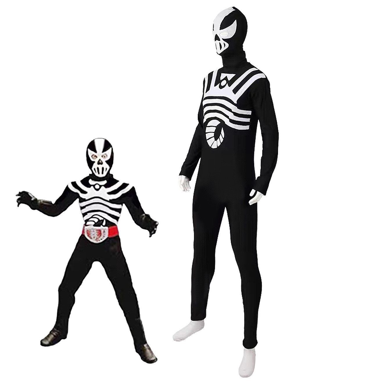 Kamen Rider Shocker Combatmen Costume - Black Fighter Bodysuit Mask Shocker Cosplay