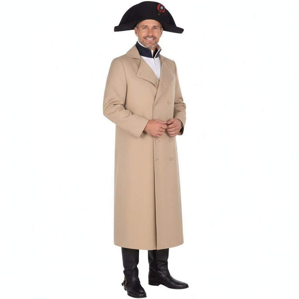 Napoleon Bonaparte Costume - Beige Coat Hat Napoleon Bonaparte Cosplay