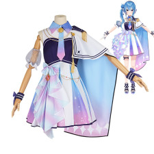 Hololive Hoshimachi Suisei Costume - White Purple Dress Full Set Hoshimachi Suisei Cosplay