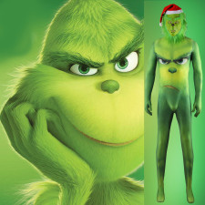 How the Grinch Stole Christmas Grinch Costume - Bodysuit Santa Grinch Cosplay