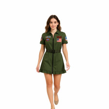 Women Top Gun Maverick Pilot Uniform Costume - Dress Top Gun Pilot Cosplay