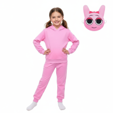 Kids Sprunki Pinki Costume - Hoodie Pants Mask Set Pink Sprunki Cosplay