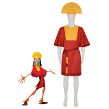 The Emperor's New Groove Kuzco Costume - Red Robe Hat Kuzco Cosplay