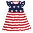 Girls American Flag Stars and Stripes Costume - Dress American Flag Cosplay