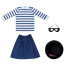 Girls Bank Robber Costume - Shirt Skirt Mask Hat Bank Robber Cosplay