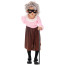Girls Burglar Granny Costume - Shirt Skirt Mask Set Gangster Granny Cosplay