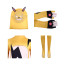Palworld Grizzbot Costume - Yellow Bodysuit Mask Set Grizzbot Cosplay