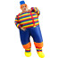Clown With Stripe Tee Inflatable Costume