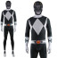 Mighty Morphin Power Rangers Black Ranger Zack Taylor Costume - Bodysuit Mask Set Black Ranger Zack Taylor Cosplay