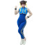 Street Fighter Chun-Li Costume - Blue Bodysuit Chun-Li Cosplay