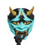 K-Pop Demon Hunters Horned Demon Blue Mask Prop - Horned Blue Demon Kpop Costume Cosplay Mask