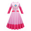 Girls The Super Mario Bros Movie Princess Peach Biker Costume - Pink Dress Cape Set Princess Peach Biker Cosplay