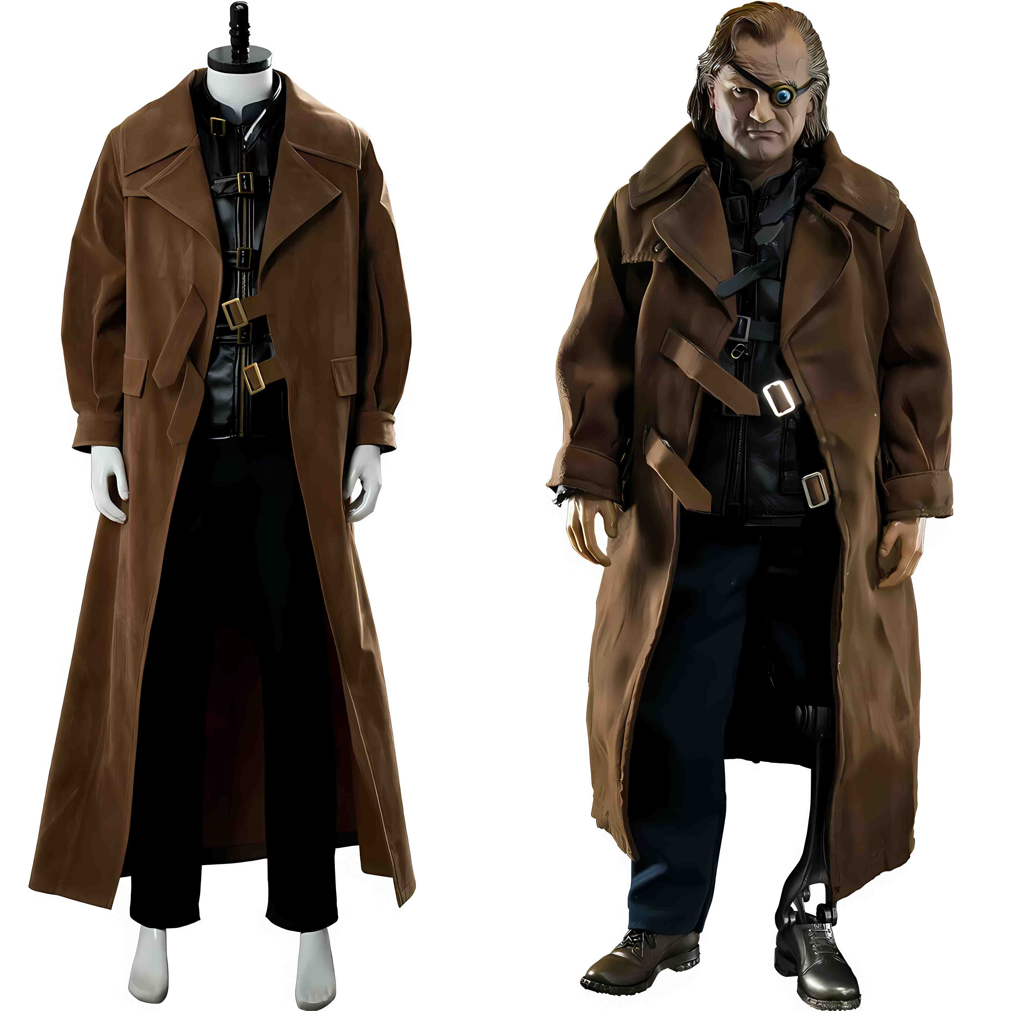 Harry Potter Alastor Moody Costume - Brown Trench Coat Alaster Moody Cosplay