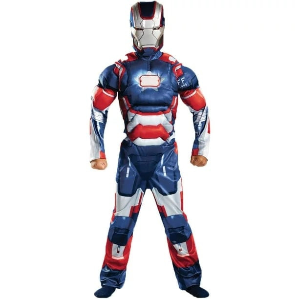 Marvel Iron Patriot Costume - Boys Classic Iron Patriot Muscle Cosplay