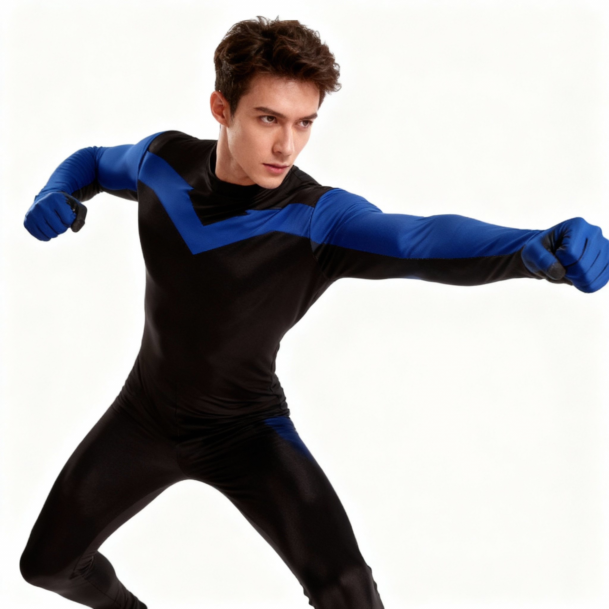 Batman Hush Nightwing Costume - Black Comic Bodysuit Nightwing Cosplay