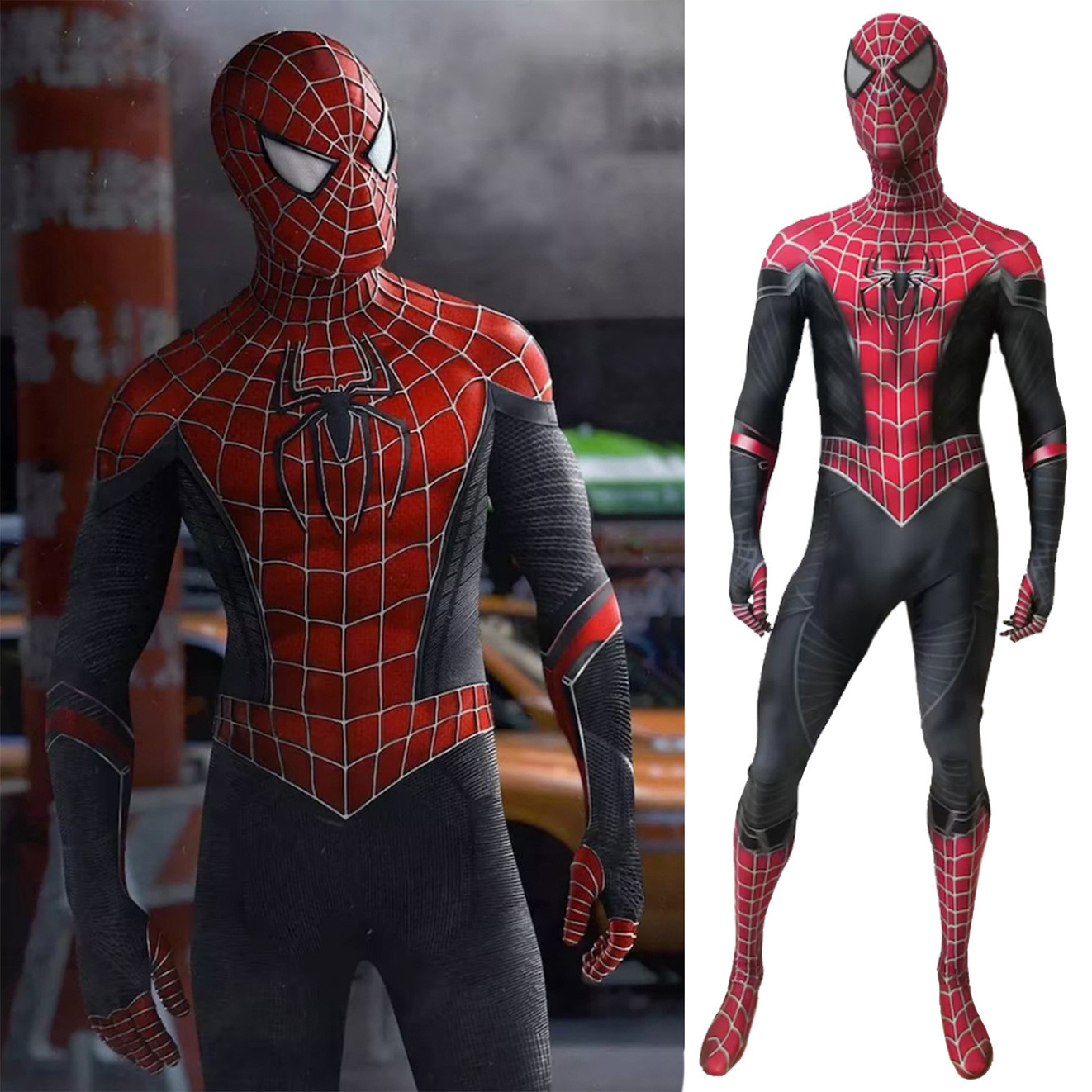 Spider-Man: New Lifetimes Peter Parker Costume - Red Black Bodysuit Peter Parker Cosplay
