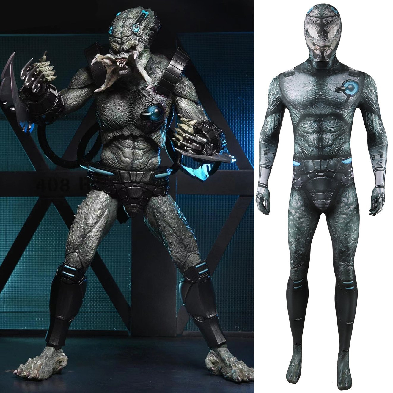 Predator: Concrete Jungle Ultimate Stone Heart Costume - Full Suit Mask Set Ultimate Stone Heart Cosplay