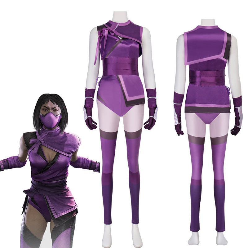 Mortal Kombat Mileena Costume - Purple Bodysuit Mileena Cosplay