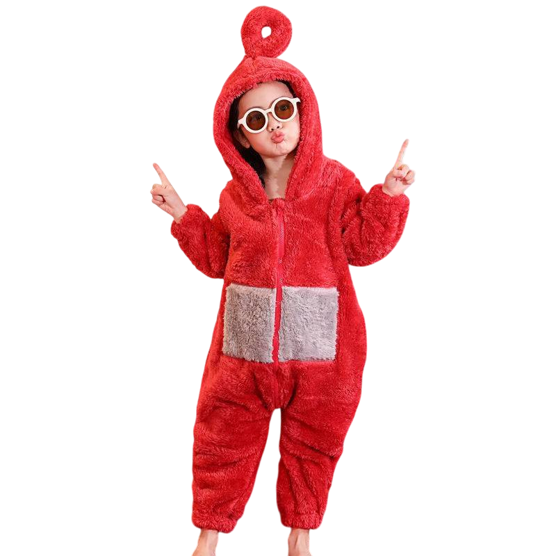 Teletubbies Po Costume - Red Onesie Jumpsuit Teletubbies Po Cosplay