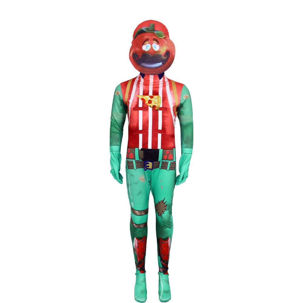 Fortnite Tomatohead Costume - Suit Mask Set Tomatohead Cosplay