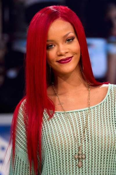 Rihanna Wig - Long Red Straight Wig Rihanna Cosplay Costume