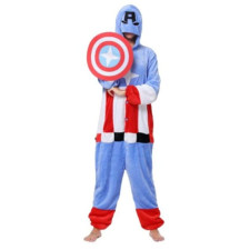 Marvel Captain America Costume - Onesie Jumpsuit Captain America Cosplay