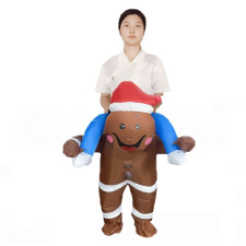 Riding Gingerbread Man Inflatable Costume - Riding Gingerbread Man Cosplay