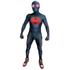 Spider-Man Across the Spider-Verse Miles Morales Suit Costume - Blue Bodysuit Mask Spider-Man Cosplay