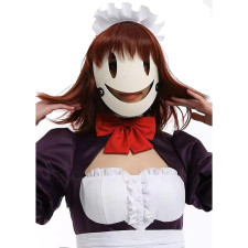 High-Rise Invasion Maid Mask Wig - Maid Mask Cosplay Costume Wig Prop