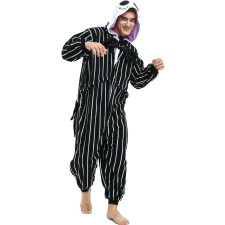The Nightmare Before Christmas Jack Skellington Costume - Onesie Jumpsuit Jack Skellington Cosplay