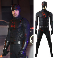 Daredevil Born Again Season 2 Daredevil Charlie Cox Shadowland Costume - Black Bodysuit Daredevil Cosplay