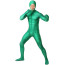 Superhero Green Morph Suit Costume - Muscle Bodysuit Mask Green Morph Suit Cosplay