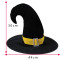 Halloween Prop Witch Black Velvet With Ribbon Hat Costume