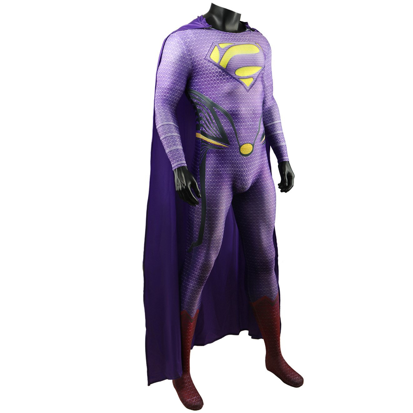 Superman Bizarro Costume - Purple Bodysuit Bizarro Cosplay