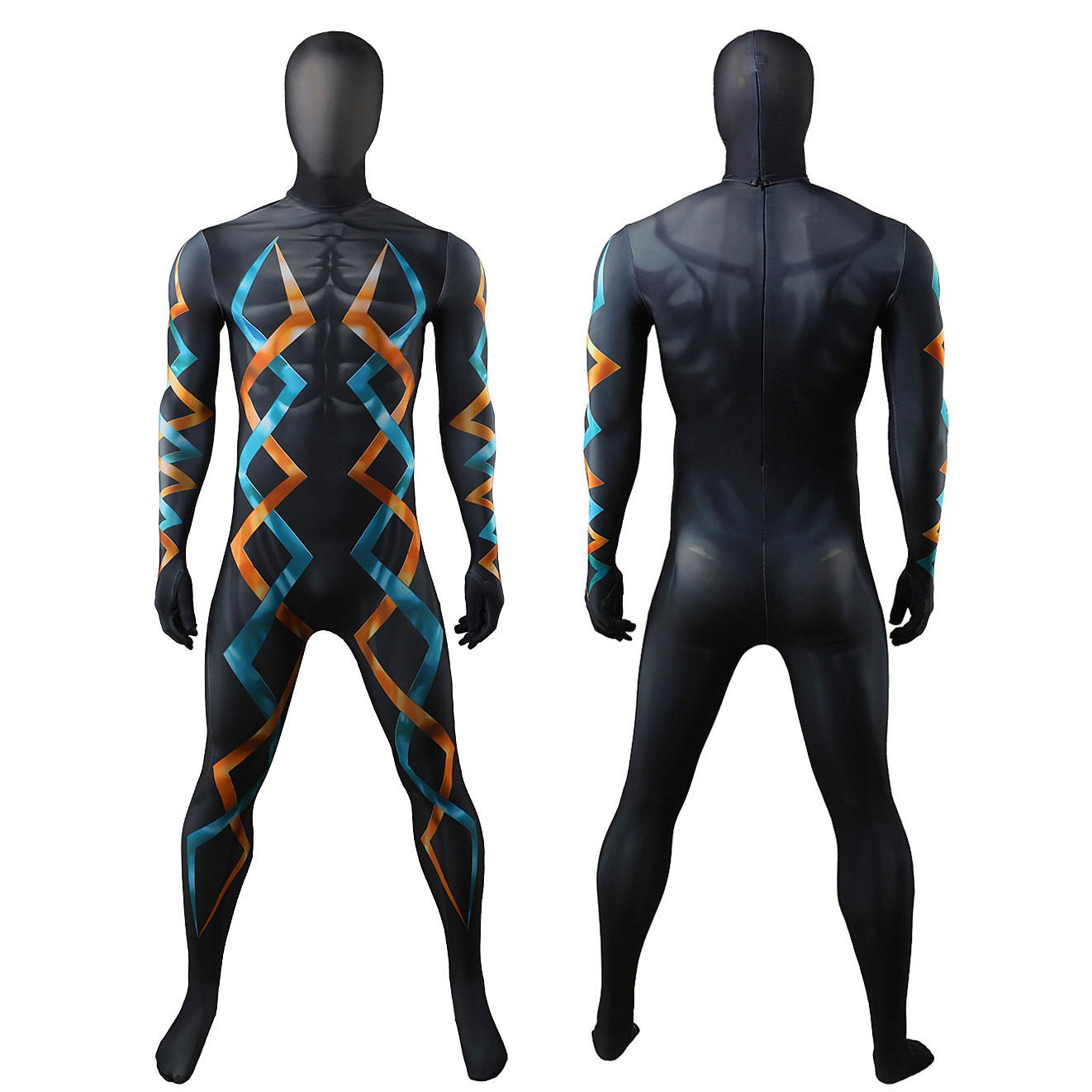 Dimension Twisting Superhero Halloween Costume -  Black Bodysuit Superhero Cosplay