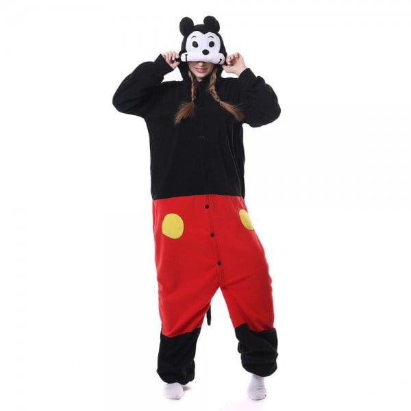 Kids Mickey Mouse Padded Hood Costume - Onesie Jumpsuit Mickey Mouse Padded Hood Cosplay