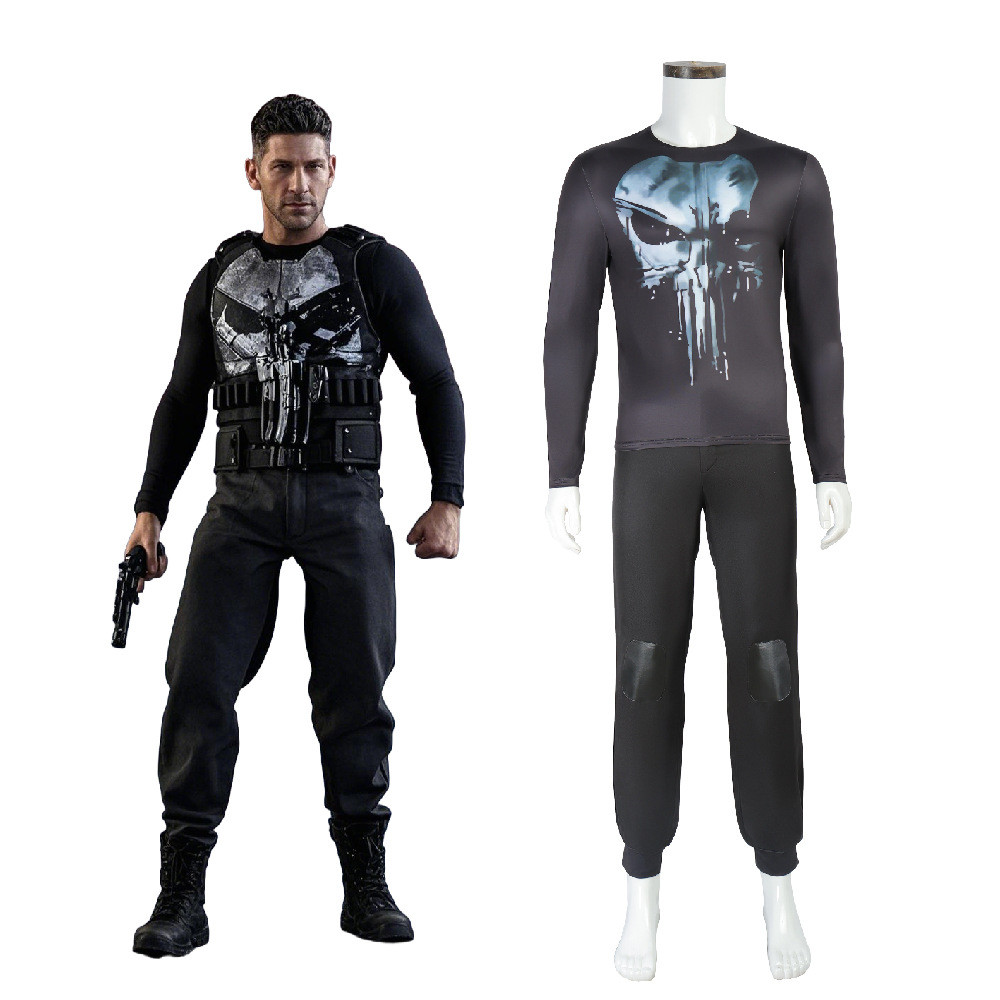 Marvel Punisher Costume - Shirt Pants Punisher Cosplay