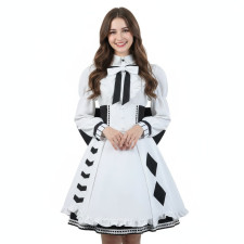 Project SEKAI Kanade Yoisaki Costume - Black & White Dress Yoisaki Kanade Cosplay