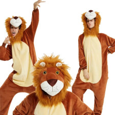 Kids Lion Padded Hood Costume - Onesie Jumpsuit Lion Padded Hood Cosplay