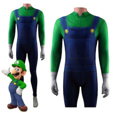 The Super Mario Bros. Luigi Costume - Bodysuit Luigi Cosplay