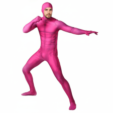Superhero Pink Morph Suit Costume - Pink Muscle Bodysuit Superhero Cosplay
