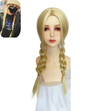 BlackPink Rose Wig - Rose Braided Pigtails Cosplay Costume Wig Prop