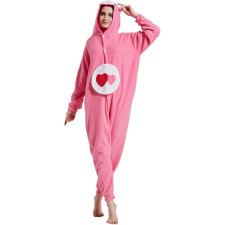 Care Bear Love A Lot Bear Costume - Onesie Jumpsuit Love A Lot Bear Cosplay