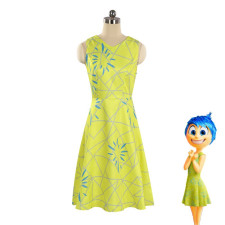 Inside Out 2 Joy Costume - Yellow Dress Joy Cosplay