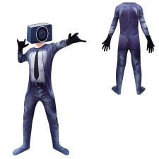 Kids Skibidi Toilet Normal Speakerman Costume - Normal Speakerman Cosplay