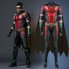 Titans Robin III Timothy Drake Costume - Bodysuit Cape Robin Cosplay