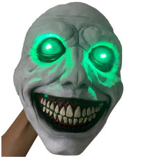 The Exorcist Believer Mask With Green Light - The Exorcist Believer Cosplay Costume Mask 