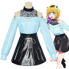 Oshi No Ko Mem-Cho Costume - Black Skirt Top Set Mem Cho Cosplay