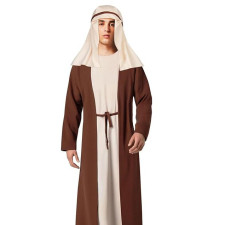 Biblical Saint Joseph Costume - Brown Cloak Headscarf Saint Joseph Cosplay